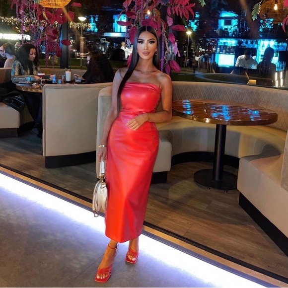 Zara Women's Red Strapless Dress - Picture 10 of 12